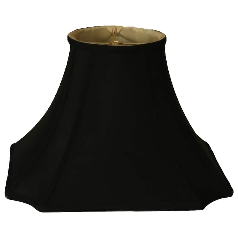 Royal Designs Square Inverted Cut Corner Basic Lamp Shade, Black/Gold 5 ...