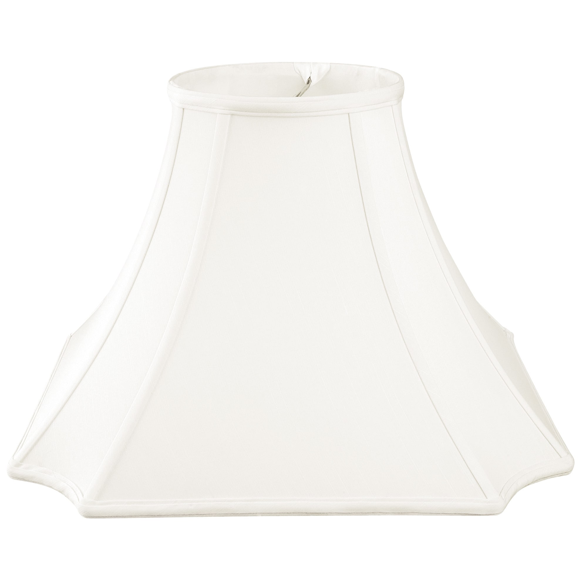 Royal Designs Square Inverted Cut Corner Basic Lamp Shade, White