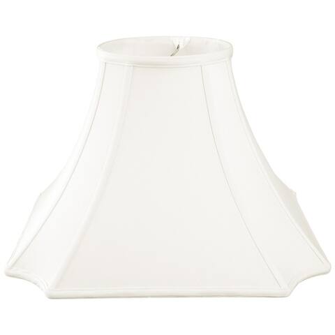 Royal Designs Square Inverted Cut Corner Basic Lamp Shade, White, 9 x 20 x 14