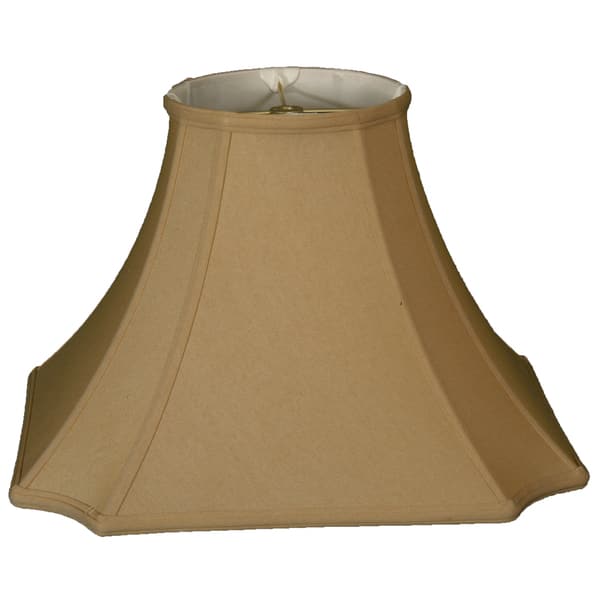 Royal Designs Square Inverted Cut Corner Basic Lamp Shade, Antique Gold 