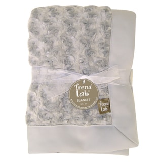 Trend Lab Grey Rosette Receiving Blanket