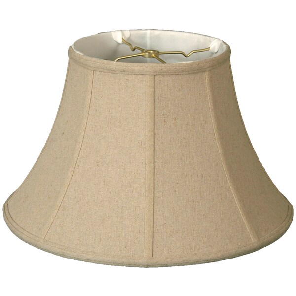 Royal Designs Shallow Bell Basic Lamp Shade, Linen Cream, 9 x 18 x 12