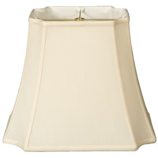 Royal Designs Rectangle Inverted Cut Corners Lamp Shade, White