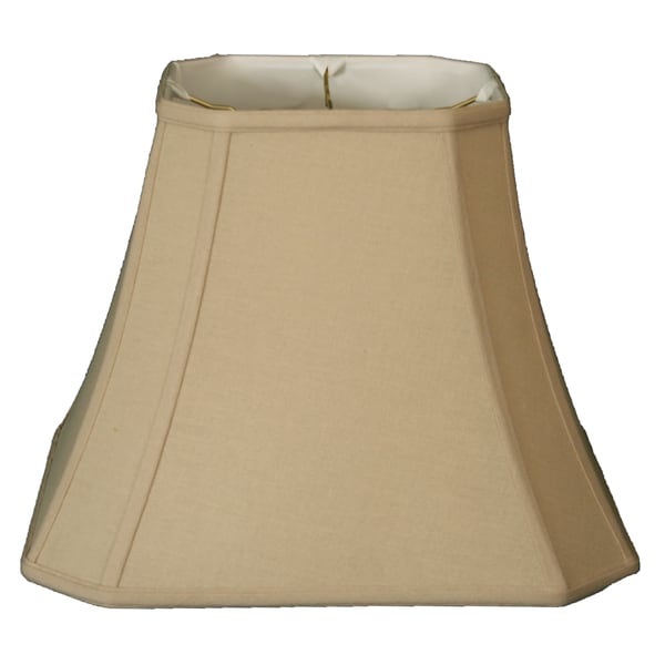 Royal Designs Square Cut Corner Bell Lamp Shade, Linen Beige, 10 x 18 x 14.5