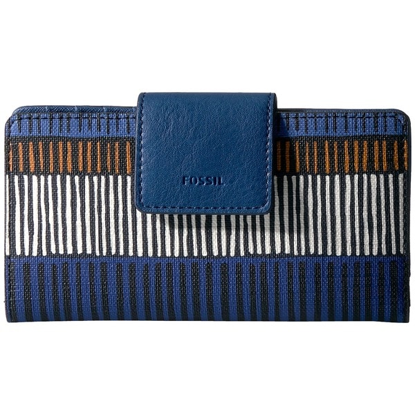 Shop Fossil Emma RFID Tab Multicolor PVC Striped Clutch Wallet - Free Shipping Today - Overstock ...