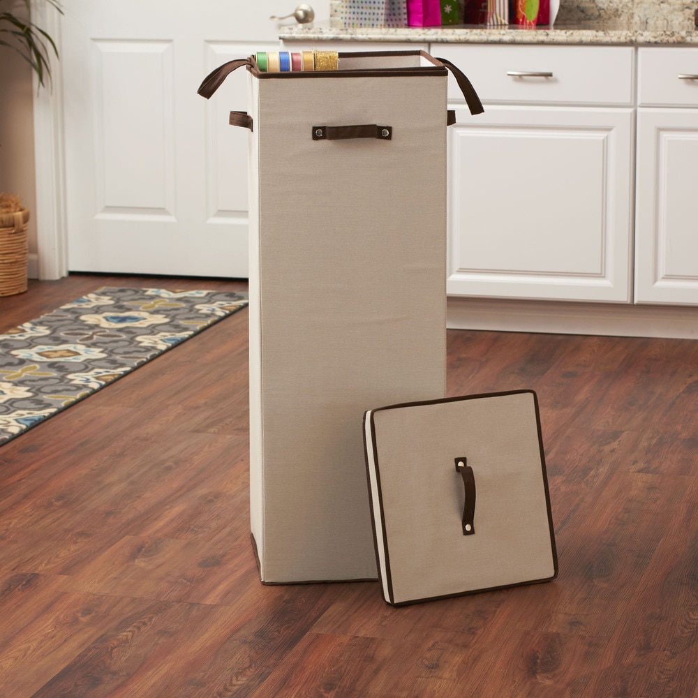 tall wrapping paper storage container
