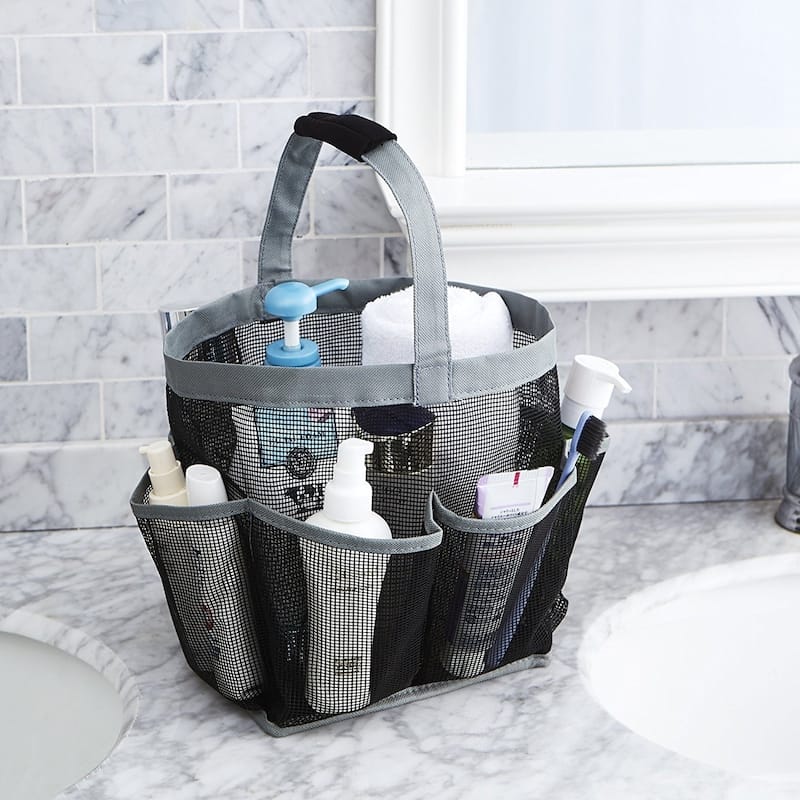 TUSK® Storage Mesh Deluxe Shower Tote by DormCo - 9.5'' H x 12'' W - Gray