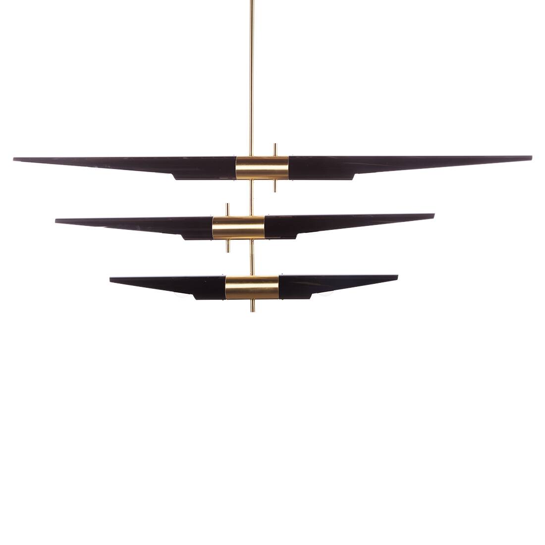 Hans Andersen Home Hagne Black and Gold Tier Chandelier (Chandelier - 2) - Chandeliers For Bedrooms by Overstock.com