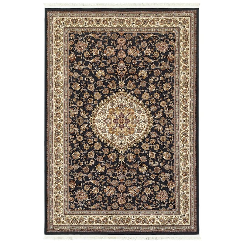 Style Haven Manchester Classic Center Medallion Fringed Area Rug