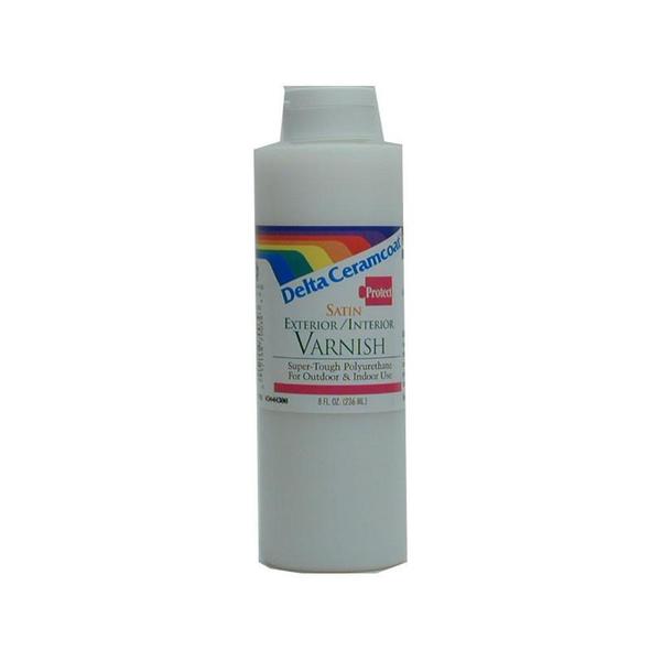 Delta Ceramcoat Varnish ExteriorInterior Satin 8ounce