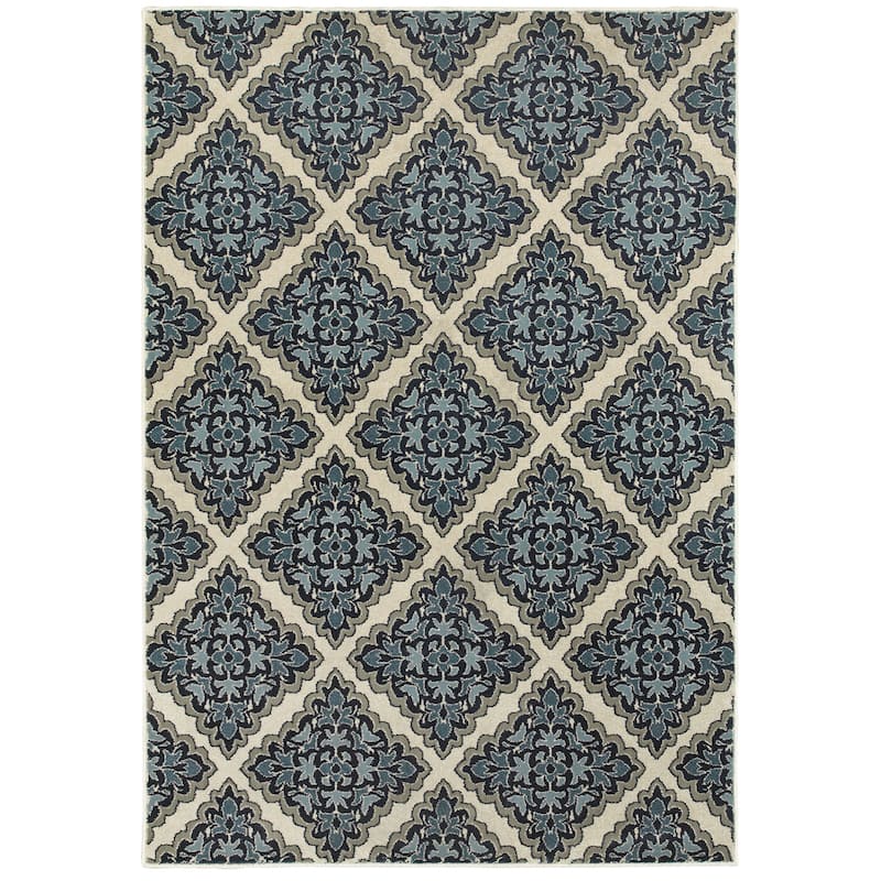 Vista Home Liliana Floral Garden Labyrinthe Area Rug