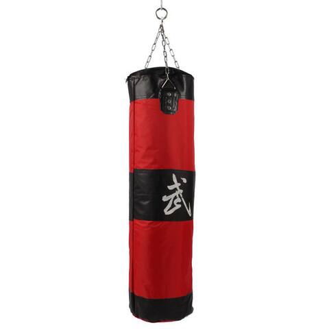 Zooboo Boxing Striking Drop Hollow Canvas Sand Bag Red Black