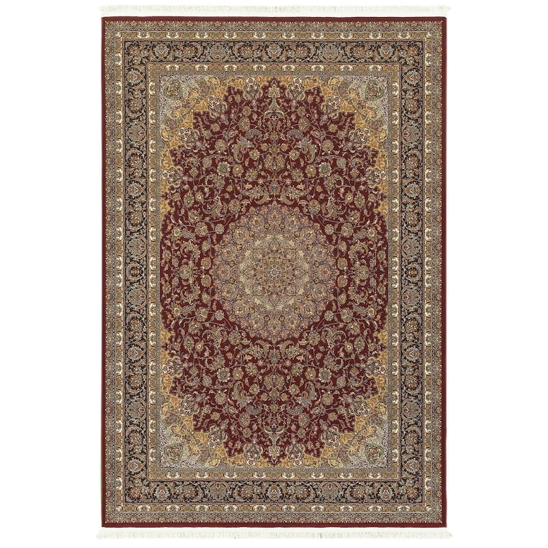 Style Haven Manchester Baroque Medallion Fringed Area Rug