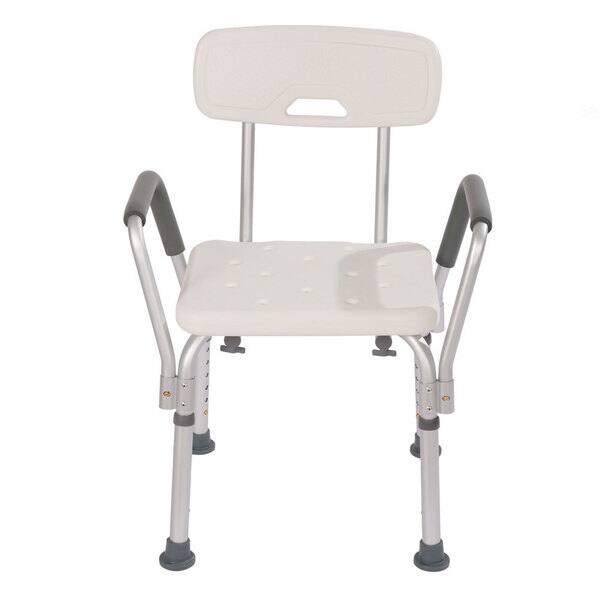 Ergonomic White Bath Seat with Back and Arms Bed Bath & Beyond 14810212