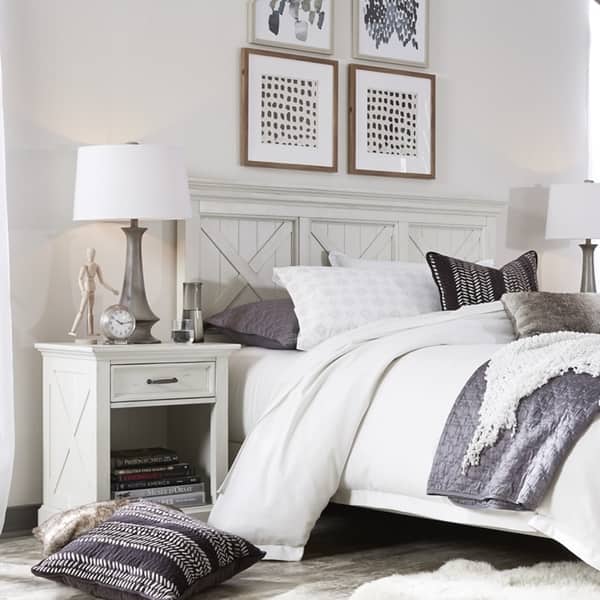 Homestyles Seaside Lodge Off-White Queen Headboard