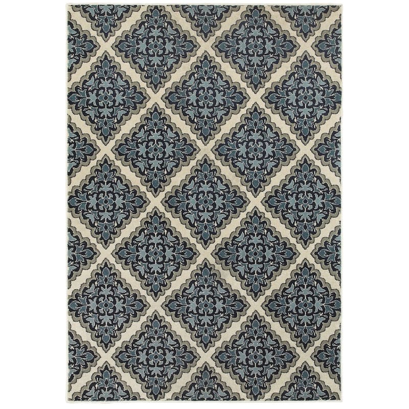 Vista Home Liliana Floral Garden Labyrinthe Area Rug