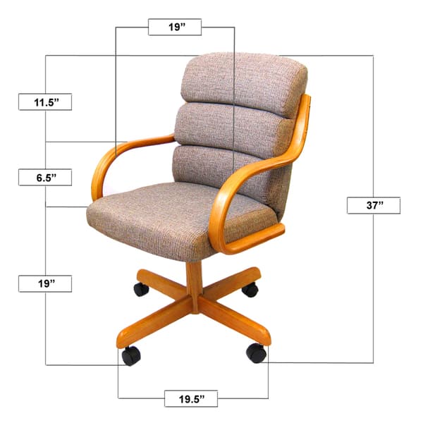 Shop Caster Chair Company C138 Marcus Swivel Tilt Caster Arm Chair