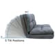 Loungie Microsuede 5-position Convertible Flip Chair/ Sleeper - Thumbnail 7