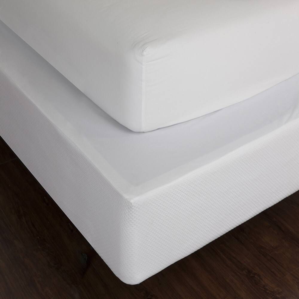 LC Classics Matelasse Cotton Box Spring Cover - White
