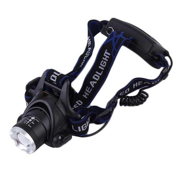 12W XML T6 LED 2000Lm Zoomable Headlamp with Car Charger