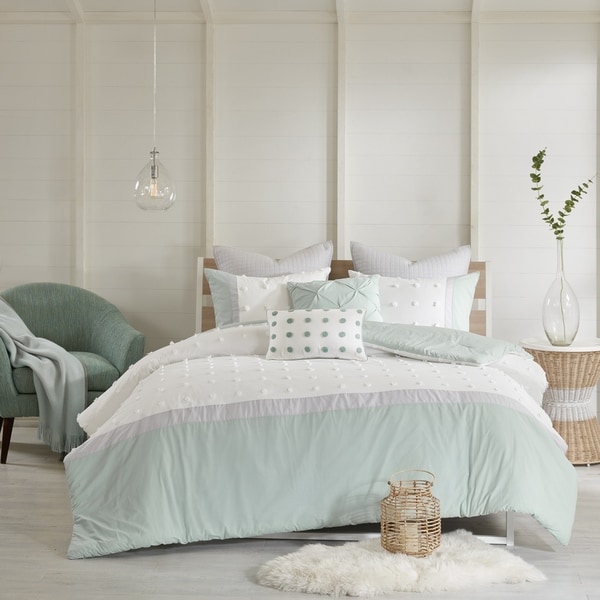 Urban Habitat Jojo Ivory 7 Piece Cotton Jacquard Comforter Set