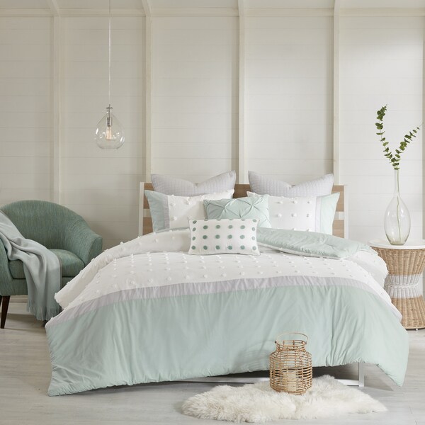 Urban Habitat Jojo Ivory 7 Piece Cotton Jaquard Comforter Set
