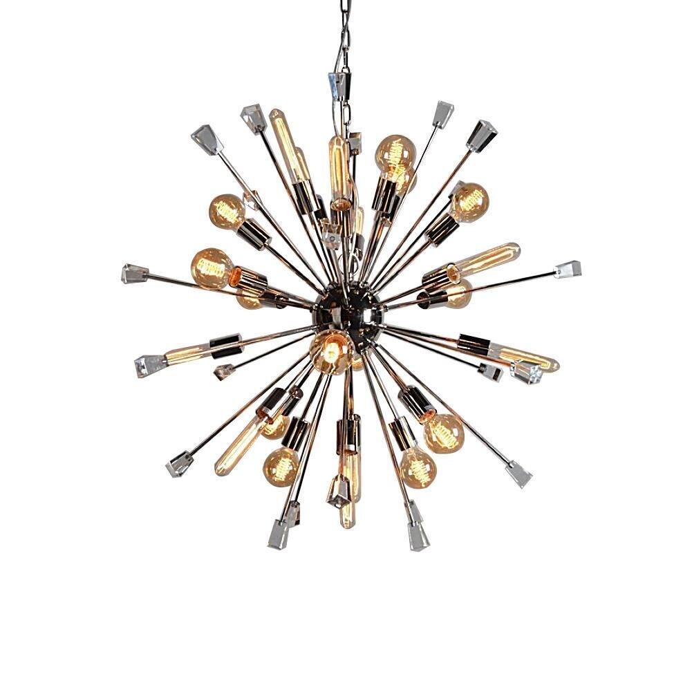 Y-Decor 24 Light Chandelier in Nickel finish (Nickel) - Chandeliers For Bedrooms by Overstock.com