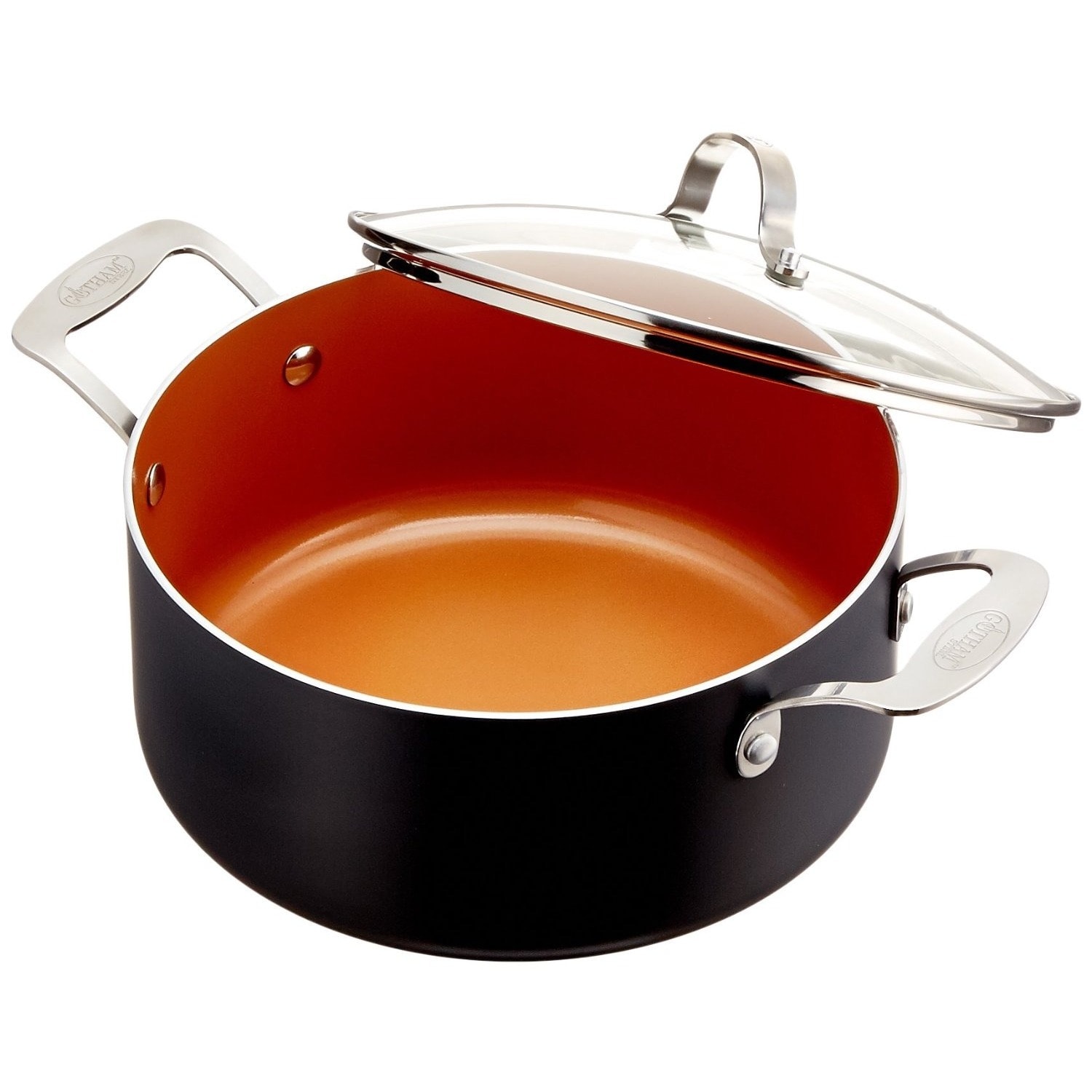 Gotham Steel 5 QT Nonstick Stock Pot with Glass Lid - Bed Bath & Beyond -  14819684