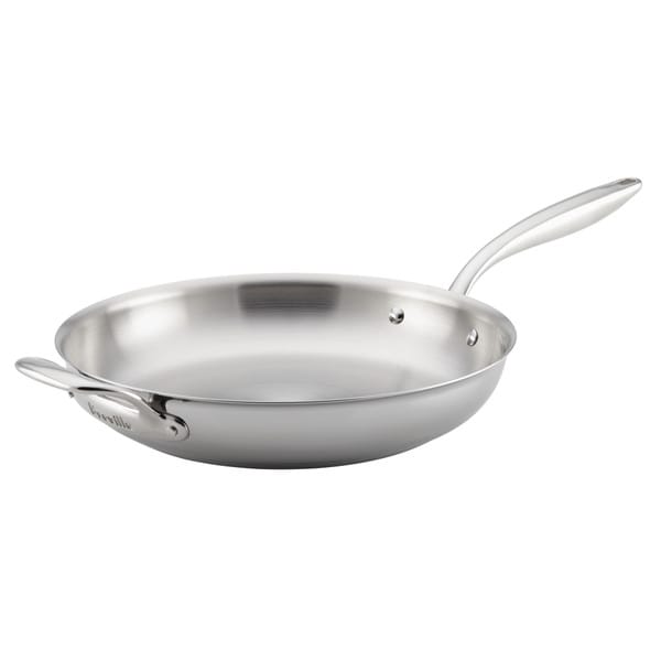 Breville Thermal Pro Clad Stainless Steel 12.5-inch Fry Pan with Helper Handle. Opens flyout.