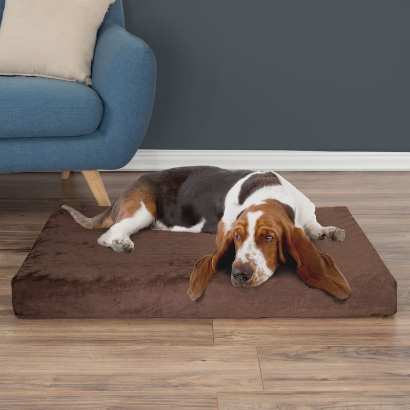 Petmaker 2-Layer Orthopedic Memory Foam Dog Pet Bed with Machine Washable Cover