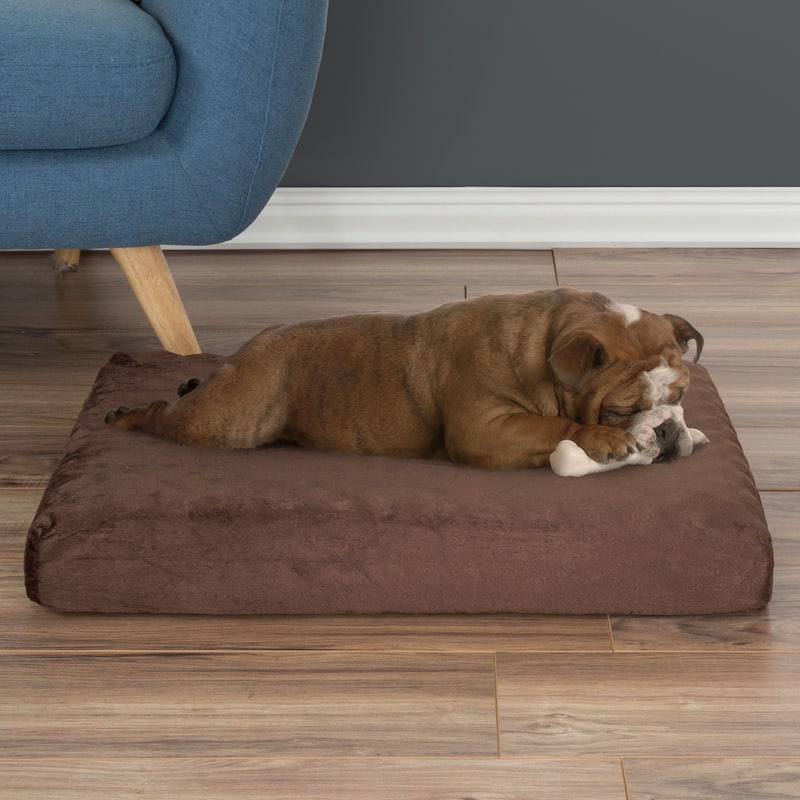 Petmaker 2-Layer Orthopedic Memory Foam Dog Pet Bed with Machine Washable Cover