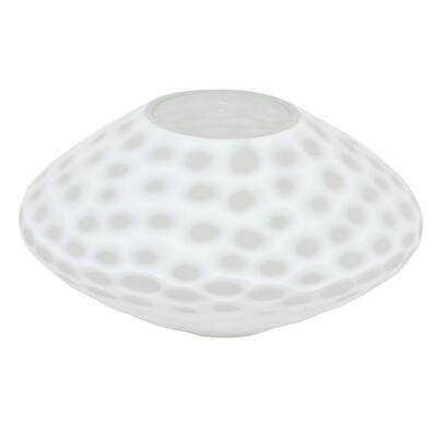 Three Hands White Glass Table Vase