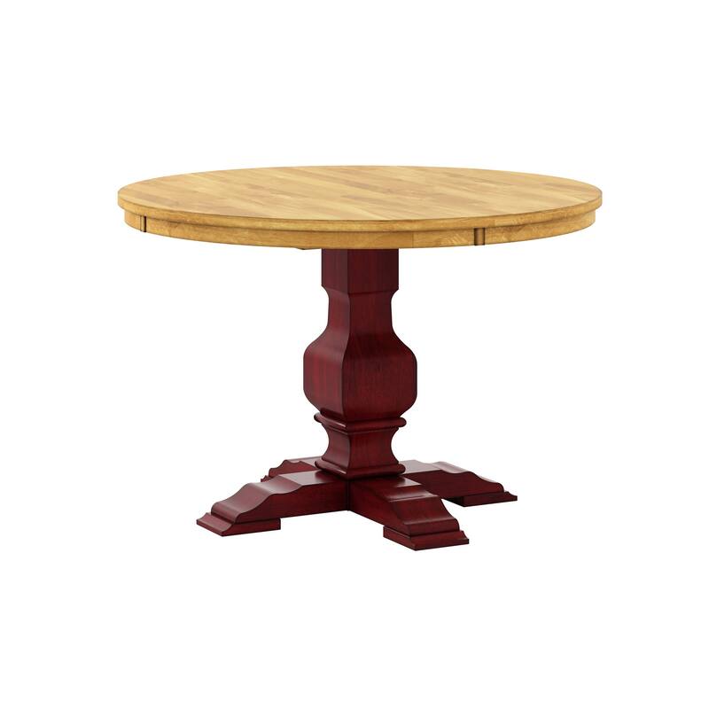 Eleanor Red Round Solid Wood Top 5-Piece Dining Set - X Back by iNSPIRE Q Classic