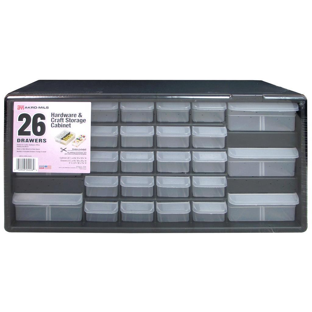 Shop Akro Mils Craft Center Organizer 26 Drawer Bl Gry Free