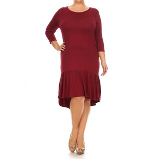 Kiyonna Women's Plus Size Red Jersey Wrap Dress - Free Shipping Today ...