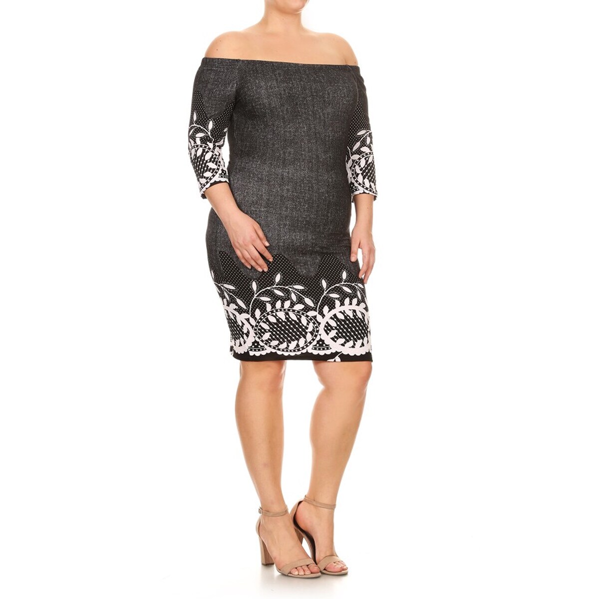 denim bodycon dress plus size