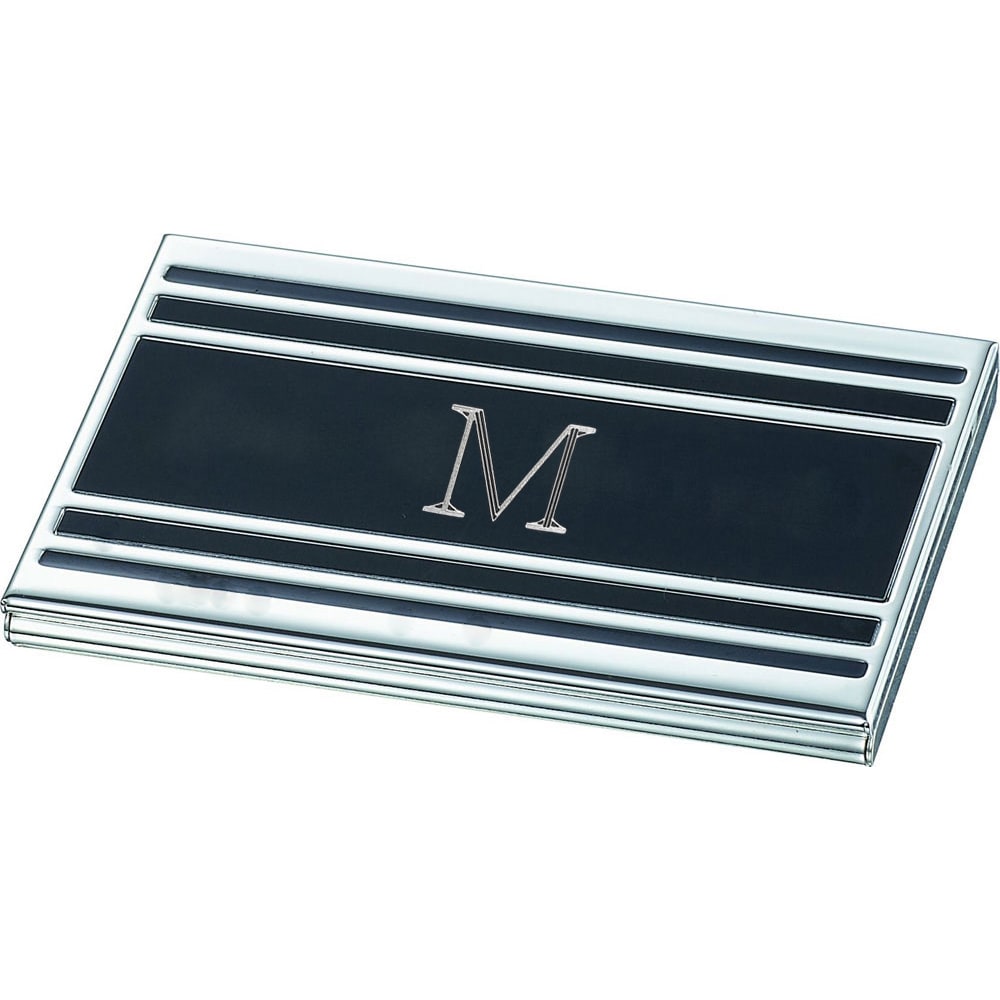 engraved business card case