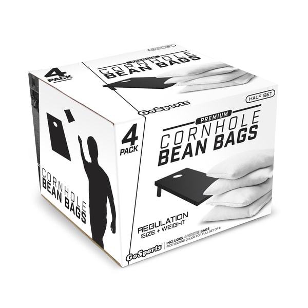 GoSports White Premium Bean Bags (Set of 4)