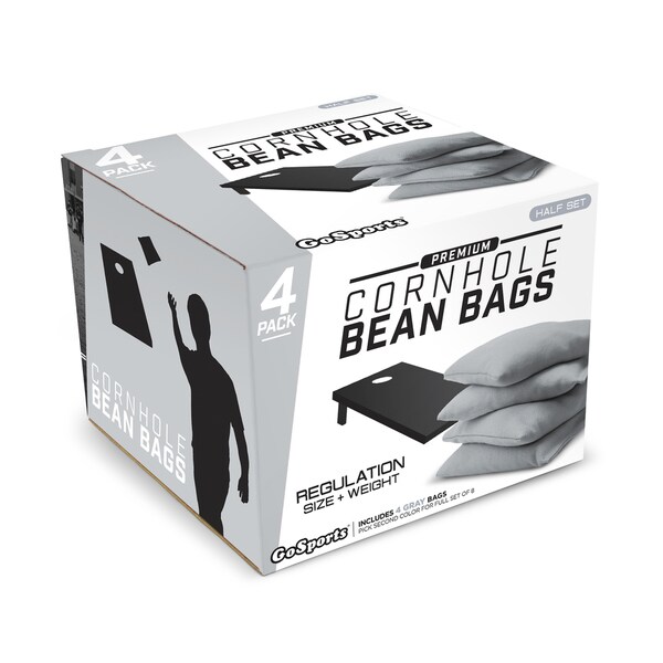 GoSports Grey Premium Bean Bags (Set of 4)