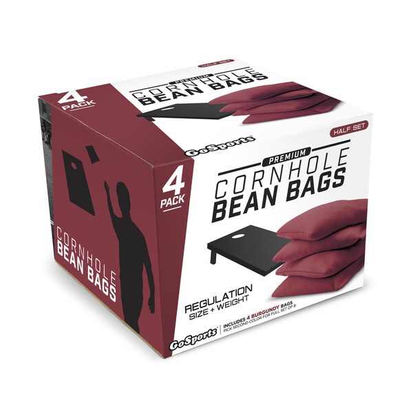 GoSports Burgundy Premium Bean Bags (Set of 4)