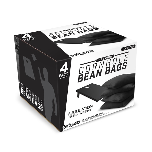 GoSports Black Premium Bean Bags (Set of 4)