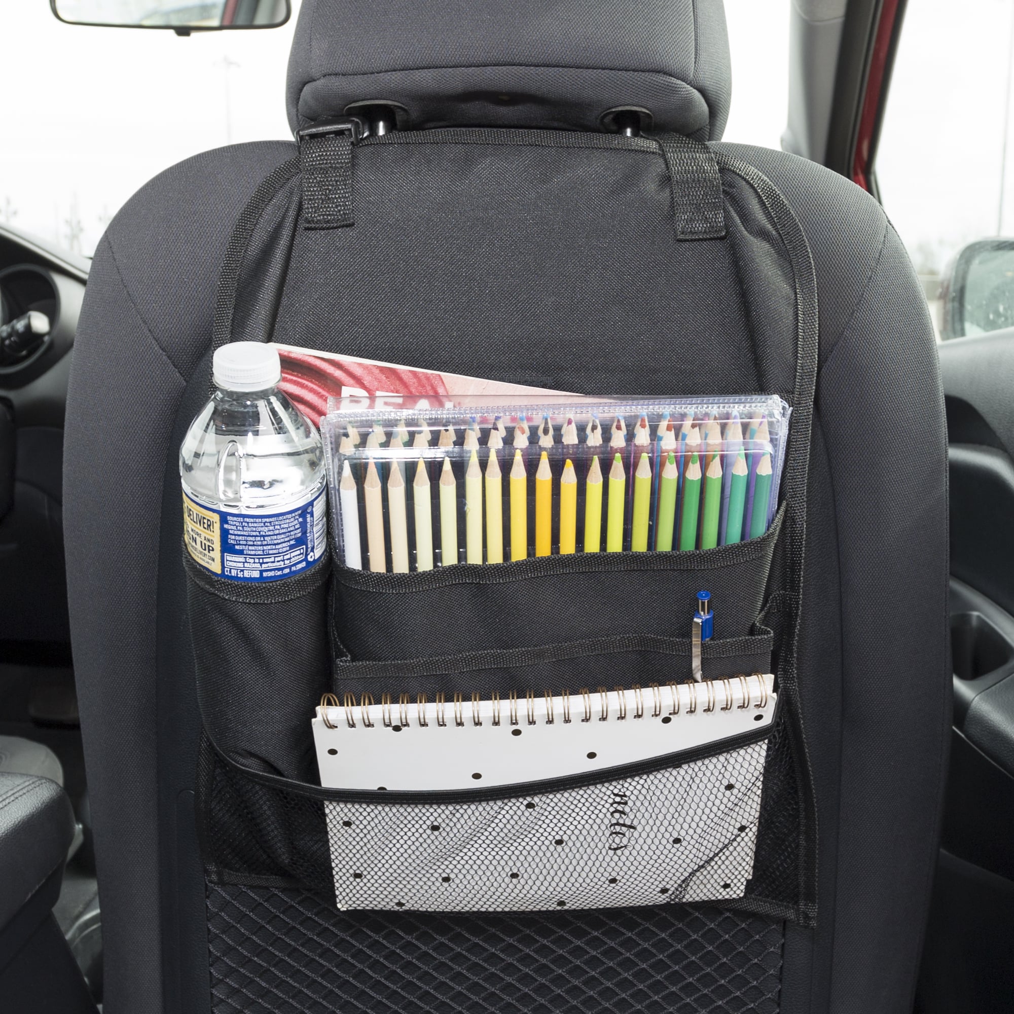 5 Pocket Over The Seat Hanging Travel Organizer Interior Storage Accessory For Car Truck Suv Van Rv By Stalwart Overstock