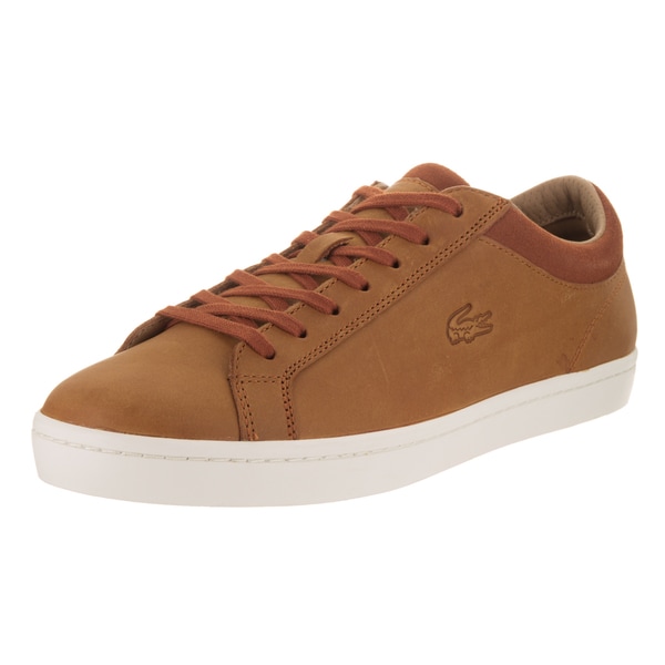 lacoste brown leather sneakers