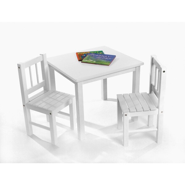 Lipper Children's White Chair Set