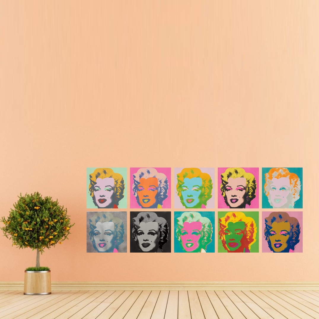 Shop Full Color Modern Art Painting Marilyn Monroe Full Color Wall