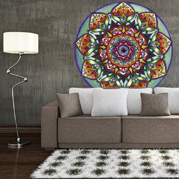Shop Full Color India Mandala Yoga Ornament Buddha Full ...