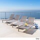 Cape Coral Outdoor Aluminum Adjustable Chaise Lounge (Set of 4) by Christopher Knight Home - Thumbnail 1