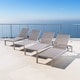 Cape Coral Outdoor Aluminum Adjustable Chaise Lounge (Set of 4) by Christopher Knight Home - Thumbnail 2