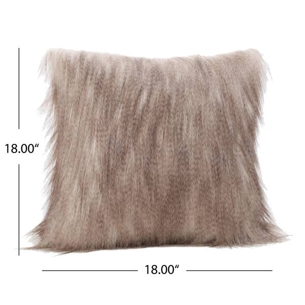 Christopher Knight Home Annalise Faux Fur Square 18inch Throw Pillow