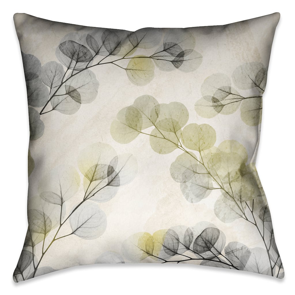 Laural Home Smoky Eucalyptus Fronds Decorative Pillow 18-inch
